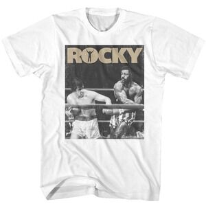 Rocky Movie One White Shirt Retro Boxing Graphic Tee Film Fan Unisex Tee